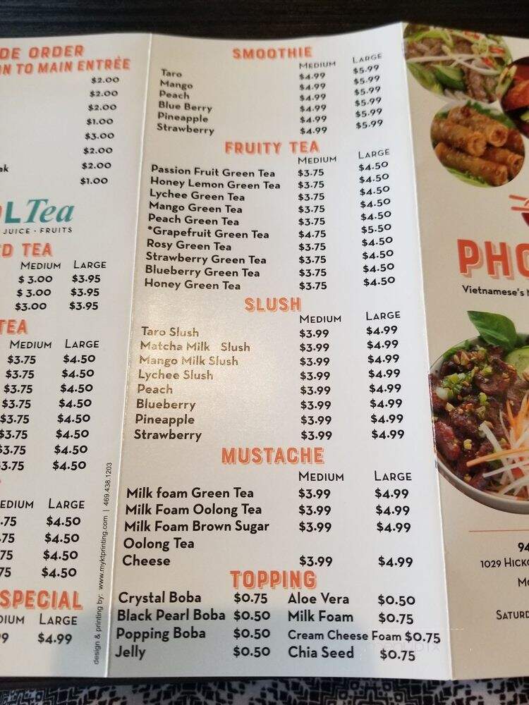 Pho Luv - Lake Dallas, TX menu_pic