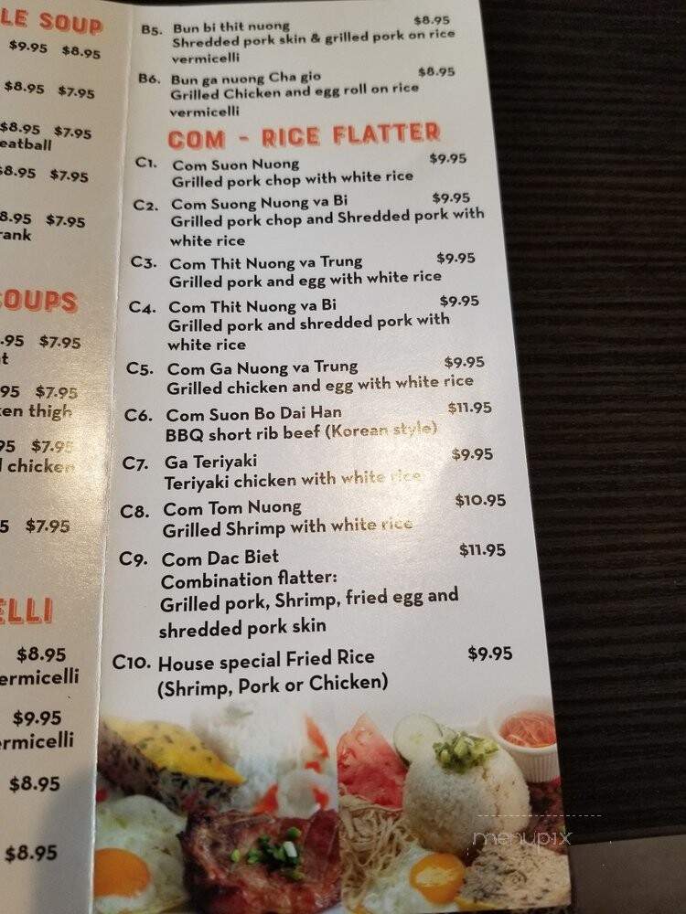 Pho Luv - Lake Dallas, TX menu_pic