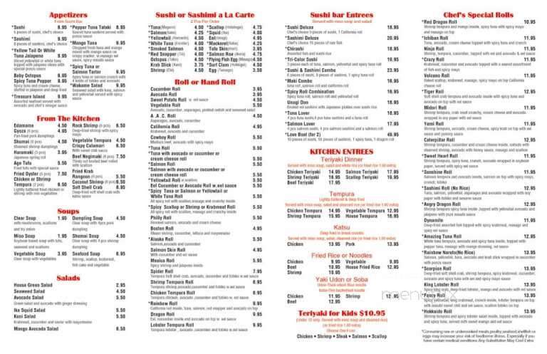 Midori Sushi & Hibachi - Englewood, FL menu_pic