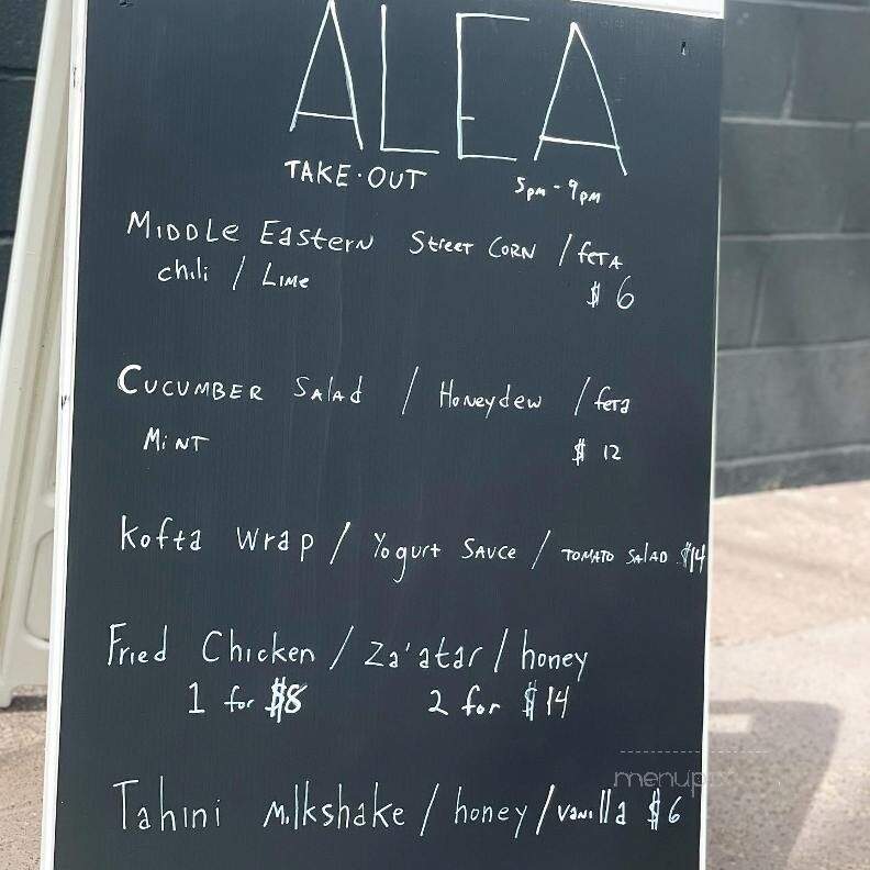 ALEA - Cleveland, OH menu_pic