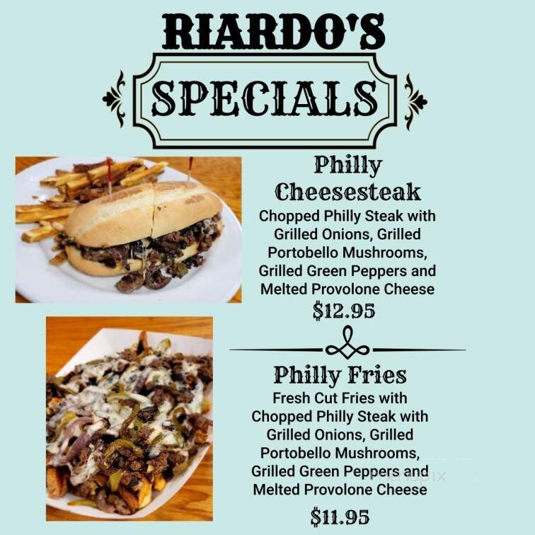 Riardo's Bar & Grill - New Castle, PA menu_pic