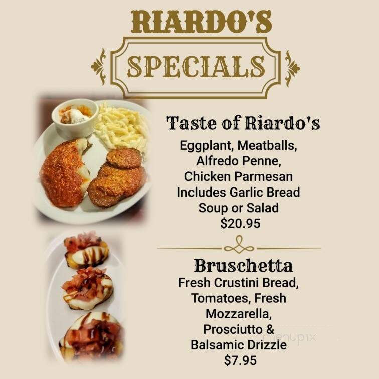 Riardo's Bar & Grill - New Castle, PA menu_pic