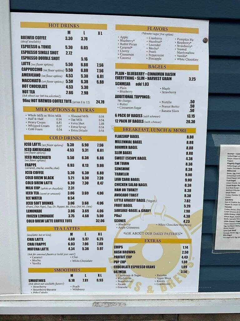 Bagels & Brews - Sesser, IL menu_pic