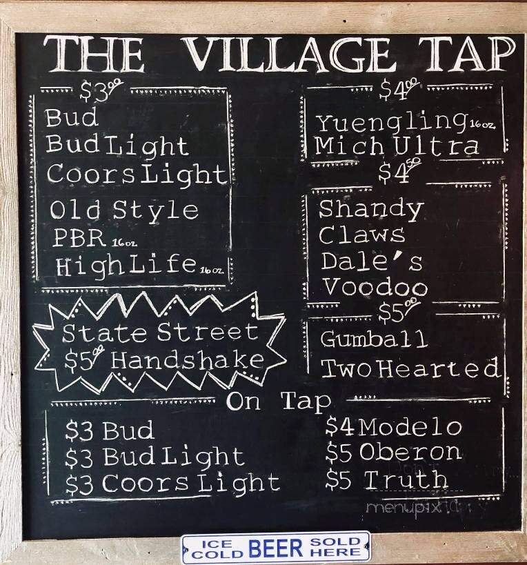 The Village Tap - Fort Wayne, IN menu_pic