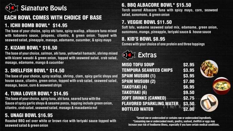 Poke Ichii - Vacaville, CA menu_pic