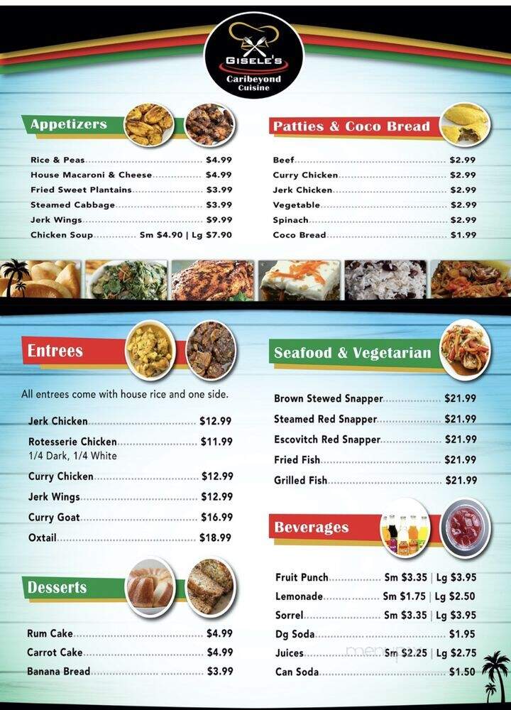 Caribeyond Restaurant - Columbia, MD menu_pic