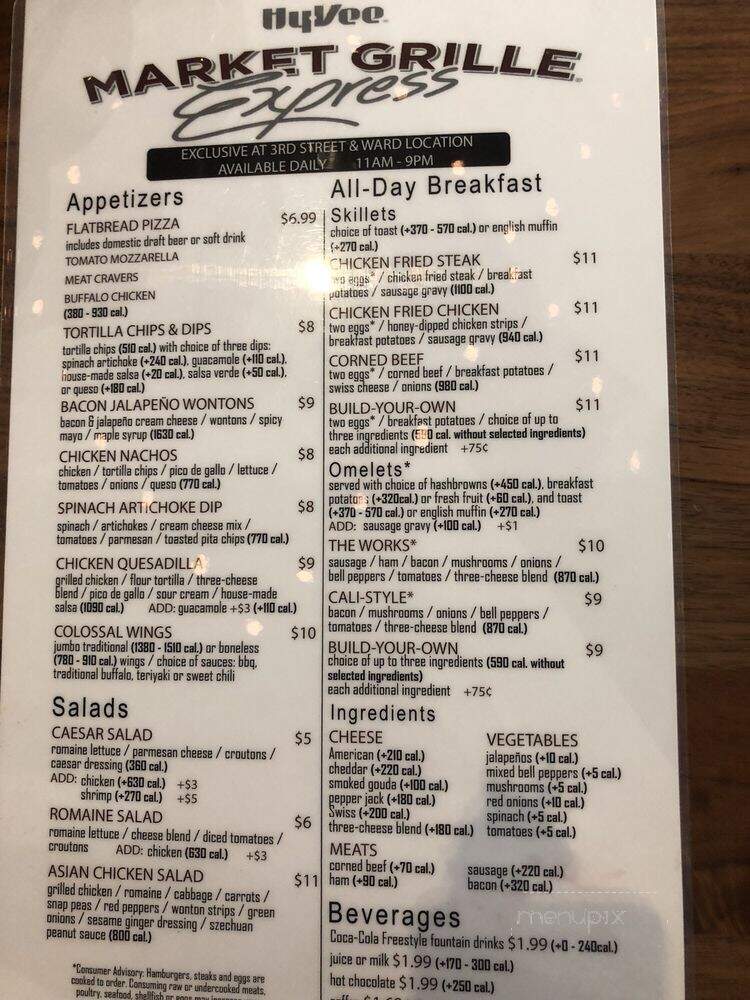 Hy-Vee Market Grille Express - Lee's Summit, MO menu_pic