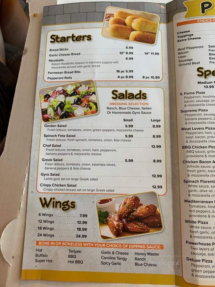 IL Forno - Pickerington, OH menu_pic