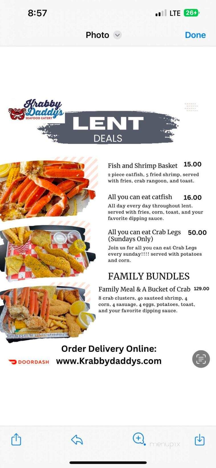 Krabby Daddy's Seafood Eatery - Festus, MO menu_pic