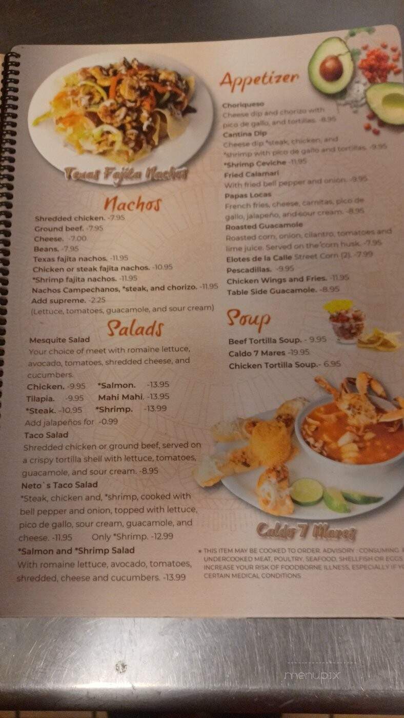 Rinconcito Azteca Bar & Grill - Fayetteville, GA menu_pic