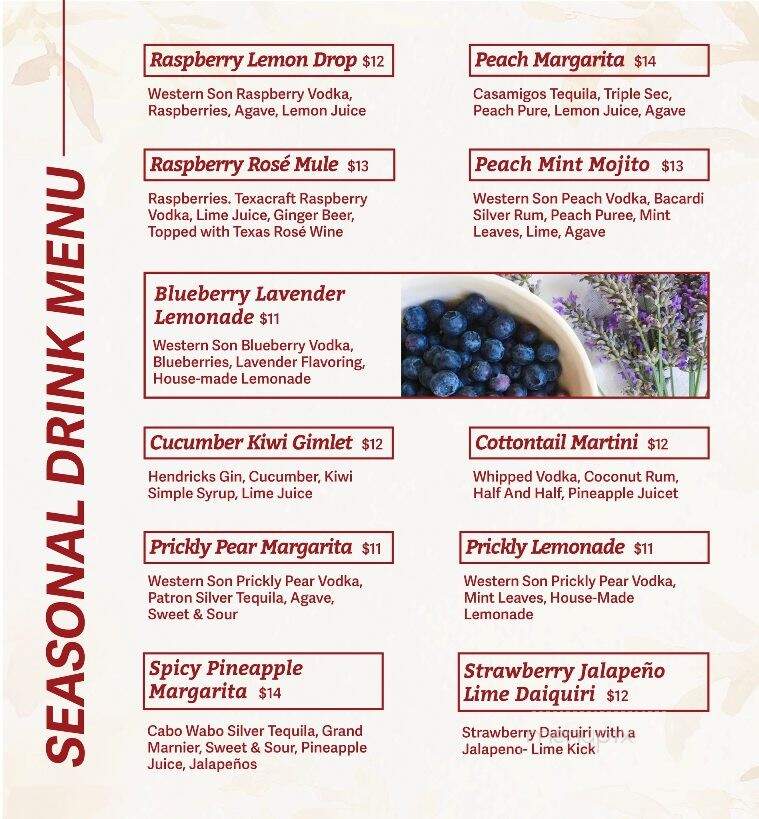 X- Steakhouse - Amarillo, TX menu_pic