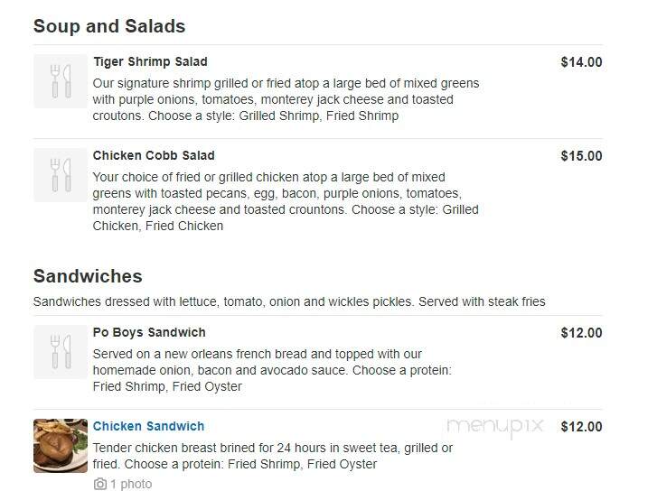 Big Mike's Steakhouse - Auburn, AL menu_pic