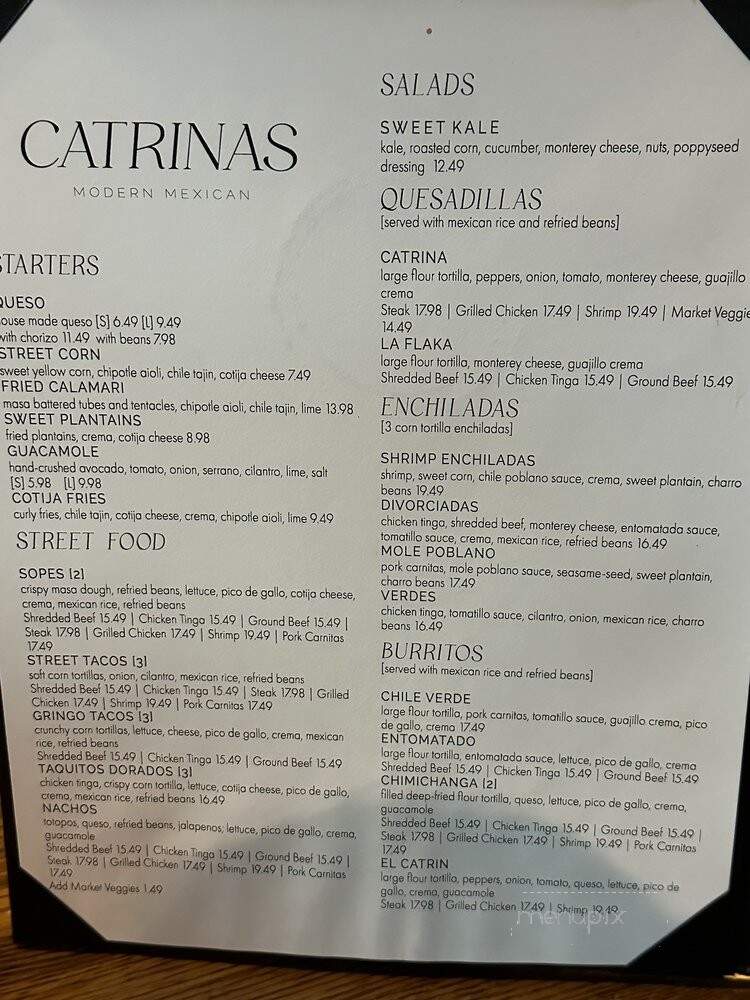 Catrina's Mexican Kitchen & Cantina - Springfield, MO menu_pic