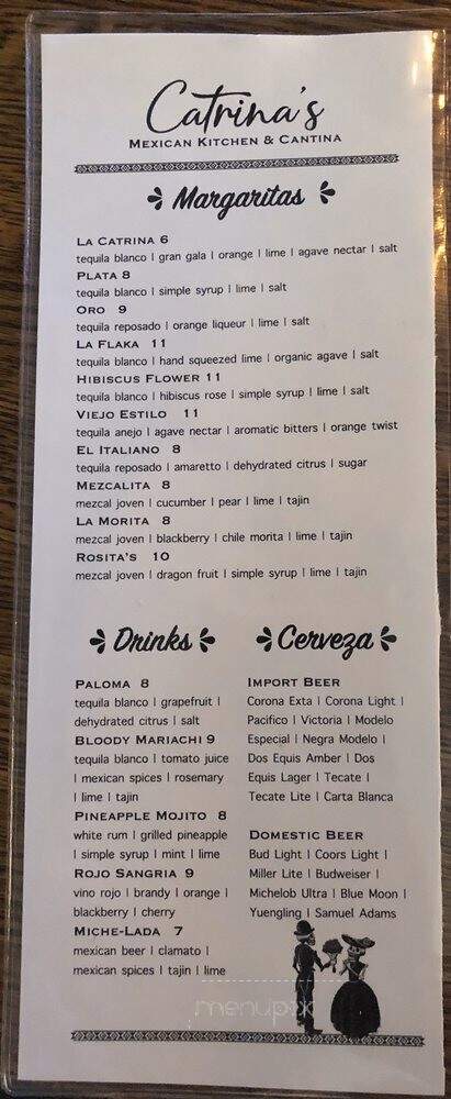 Catrina's Mexican Kitchen & Cantina - Springfield, MO menu_pic