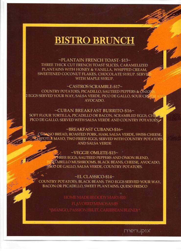 Bistro Cubano Caribbean Cuisine - Oregon City, OR menu_pic