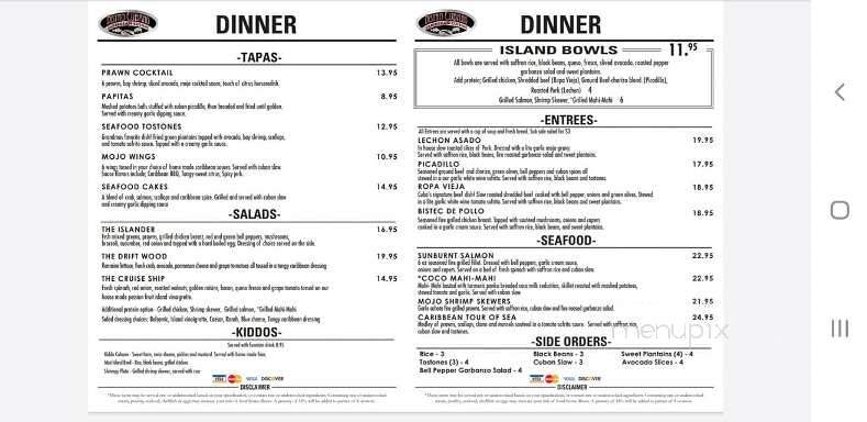 Bistro Cubano Caribbean Cuisine - Oregon City, OR menu_pic