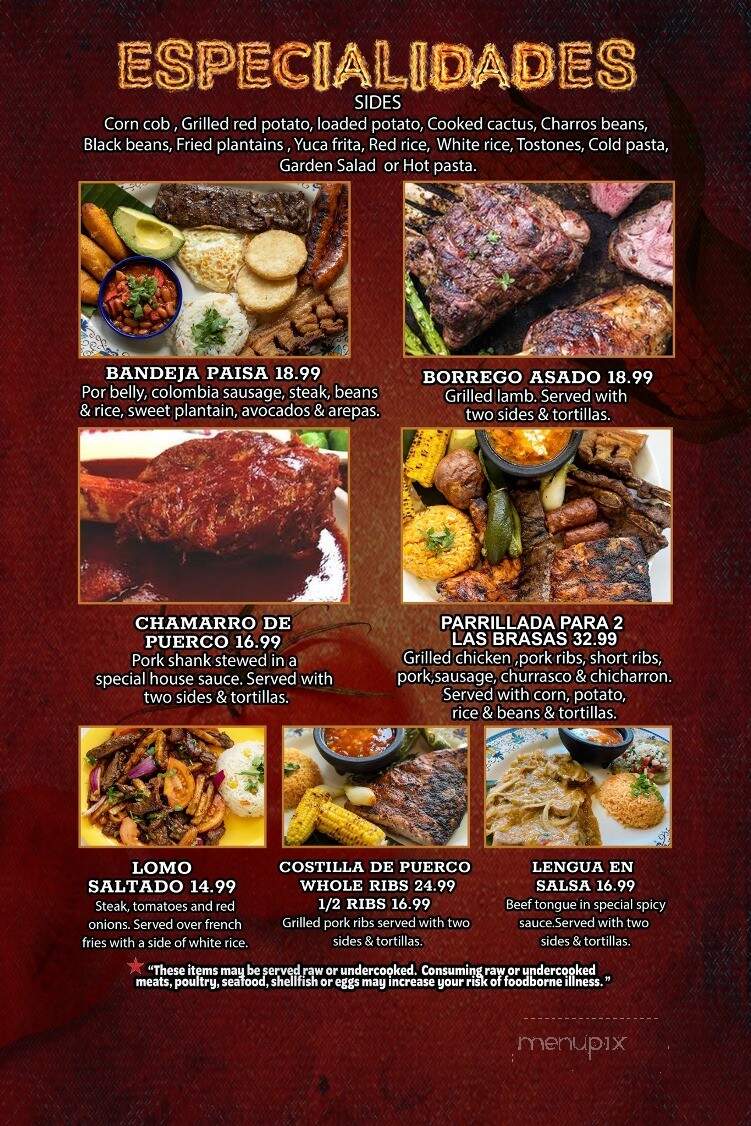Las Brasas - Knightdale, NC menu_pic