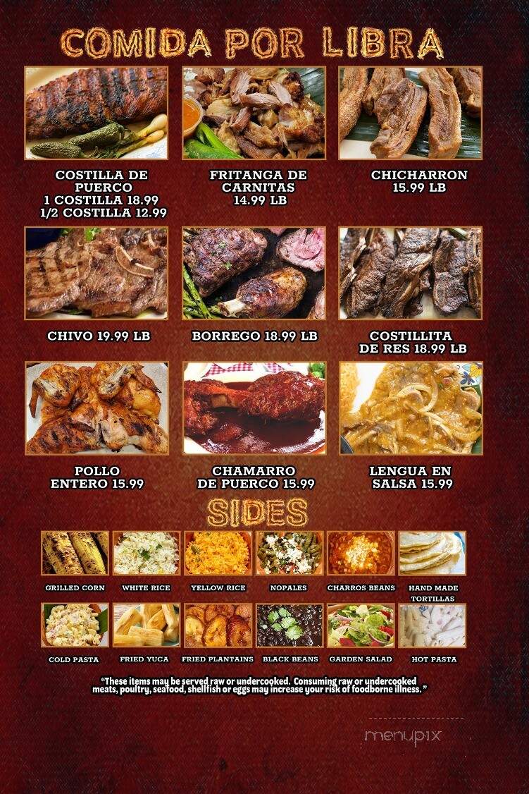 Las Brasas - Knightdale, NC menu_pic