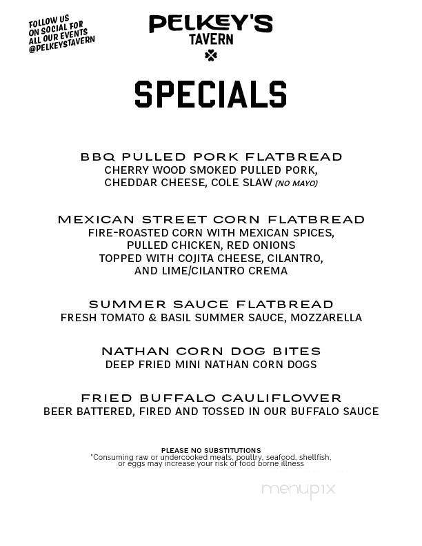 Pelkey's Tavern - Hankins, NY menu_pic