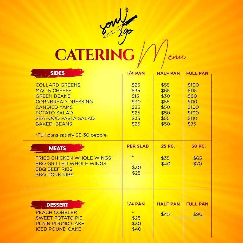 Soul 2 Go - Detroit, MI menu_pic