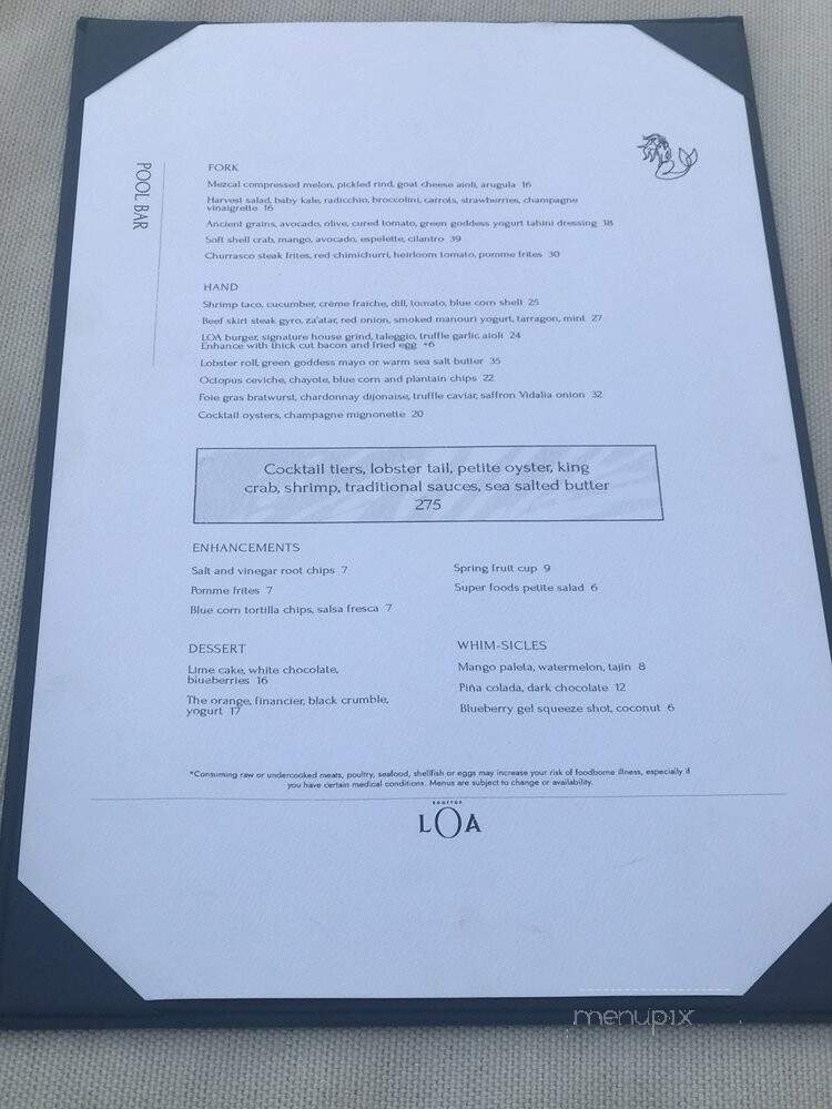 Rooftop LOA - Atlanta, GA menu_pic