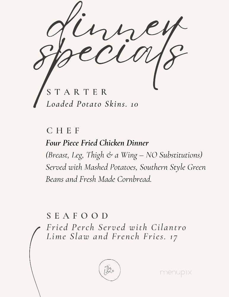 The Locale - Brownsburg, IN menu_pic