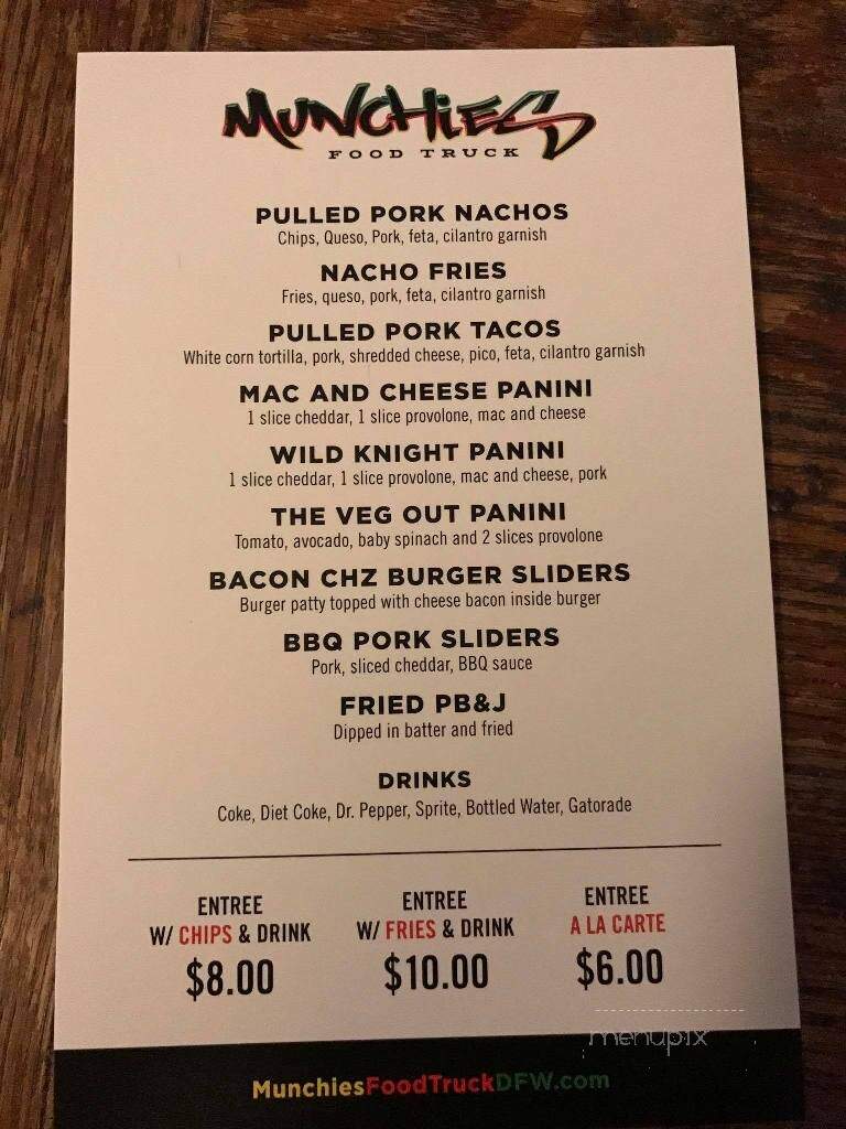 Munchies Food Truck - Denton, TX menu_pic