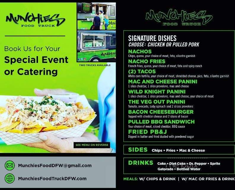 Munchies Food Truck - Denton, TX menu_pic