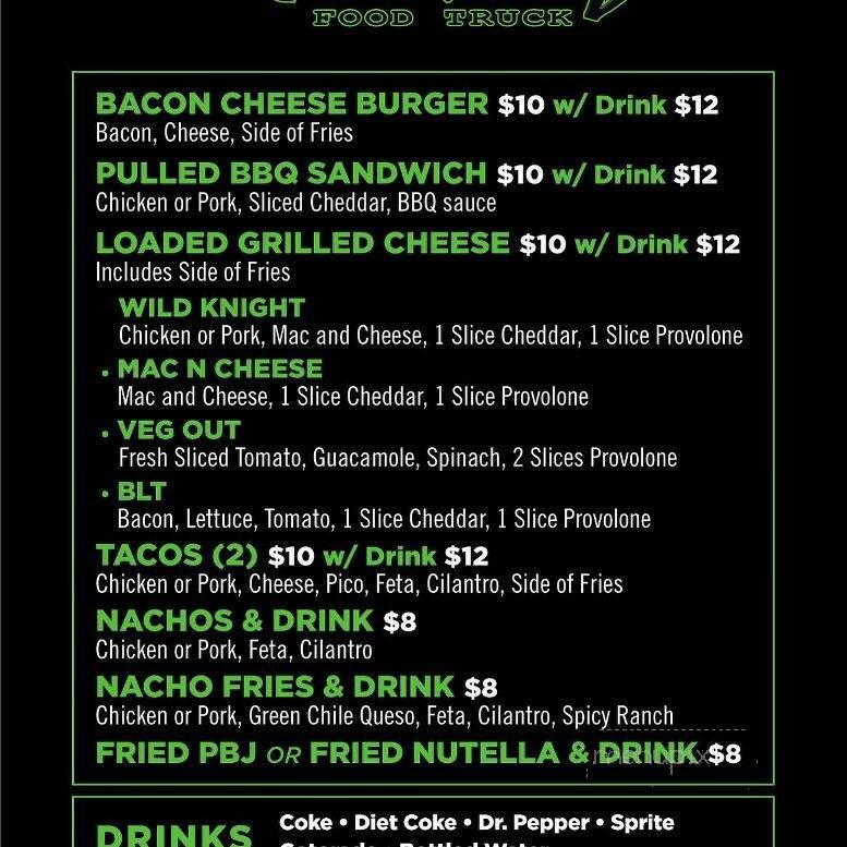 Munchies Food Truck - Denton, TX menu_pic