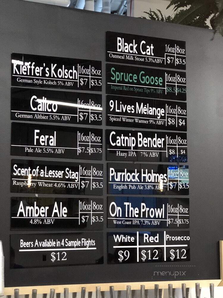 BabyCat Brewery - Kensington, MD menu_pic