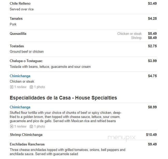 Los Compadres - Lebanon, TN menu_pic