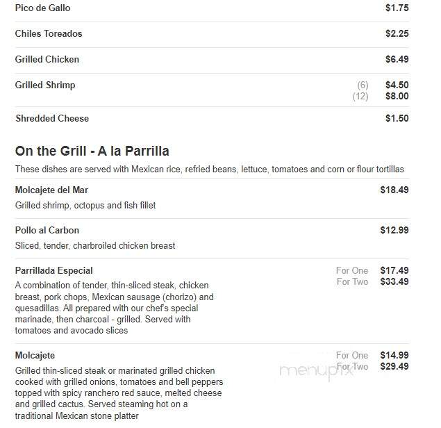 Los Compadres - Lebanon, TN menu_pic