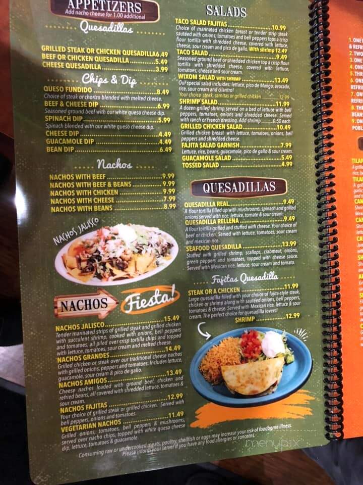 El Camino Real - Wixom, MI menu_pic