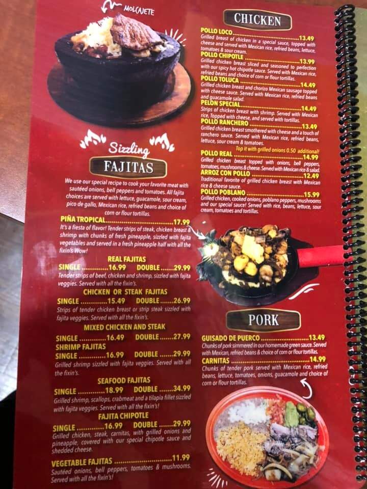 El Camino Real - Wixom, MI menu_pic