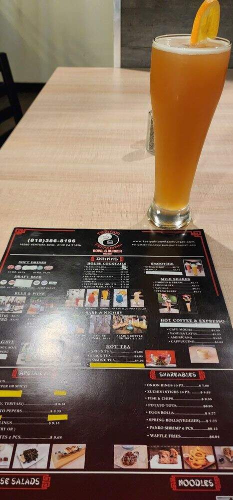 Teriyaki Bowl & Burger 2 - Encino, CA menu_pic