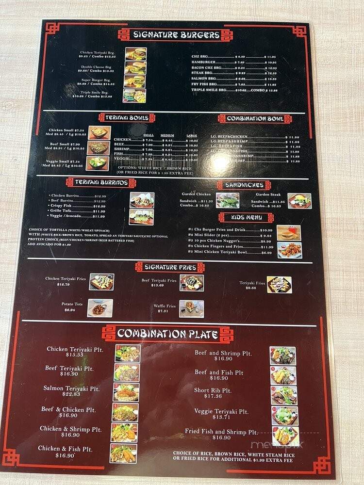Teriyaki Bowl & Burger 2 - Encino, CA menu_pic