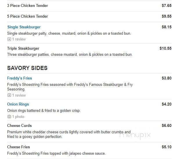 Freddy's Frozen Custard & Steakburgers - Joplin, MO menu_pic