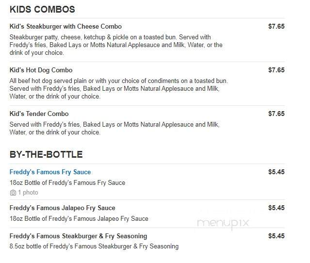 Freddy's Frozen Custard & Steakburgers - Joplin, MO menu_pic