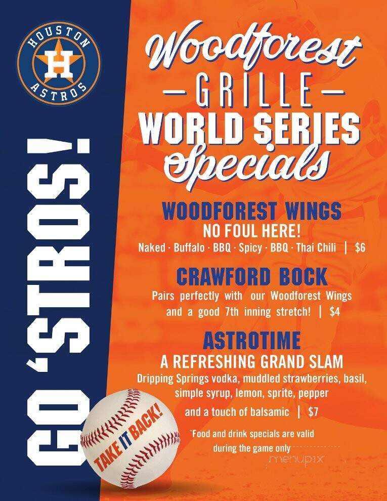 Woodforest Bar And Grille - Montgomery, TX menu_pic