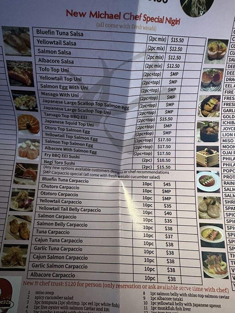 Joyce's Sushi - Rancho Mirage, CA menu_pic