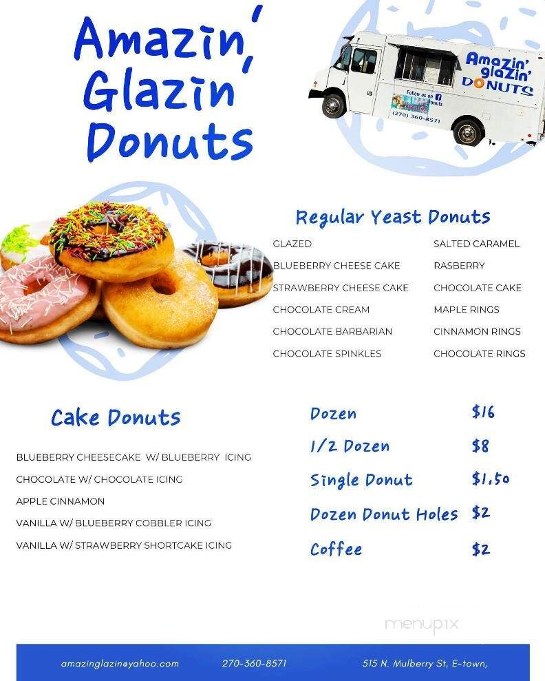 Amazin Glazin Donuts - Elizabethtown, KY menu_pic