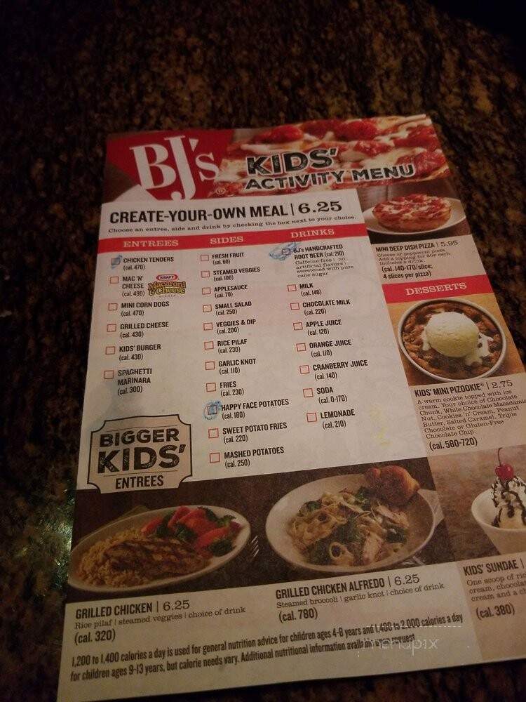 BJ's Restaurant & Brewhouse - Florence, KY menu_pic