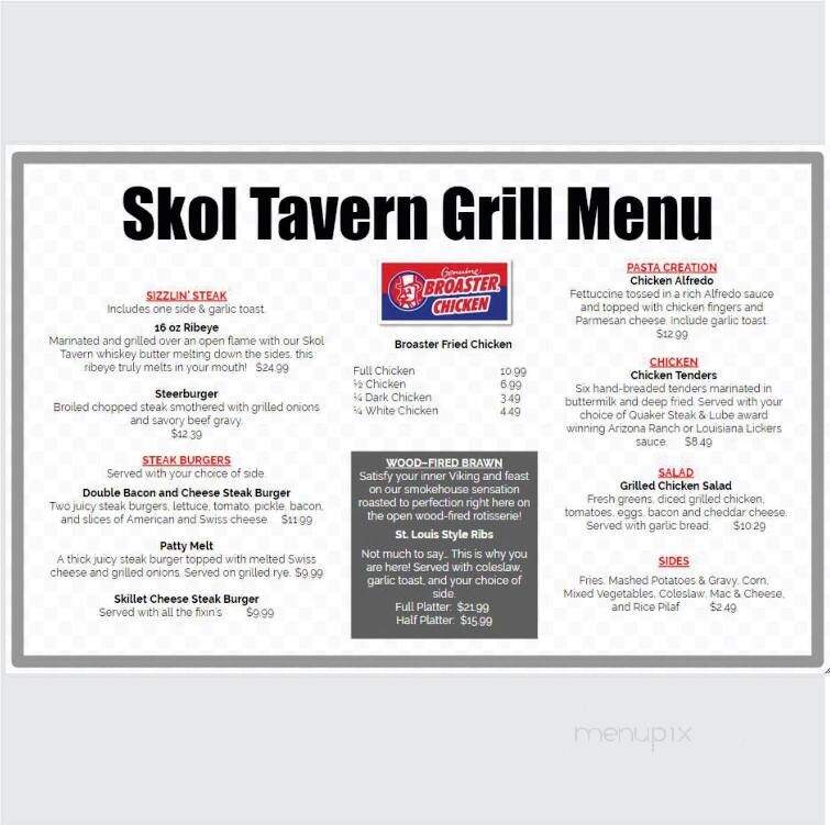 Skol Tavern - Albert Lea, MN menu_pic