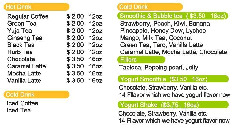 Yofruito - Buffalo Grove, IL menu_pic