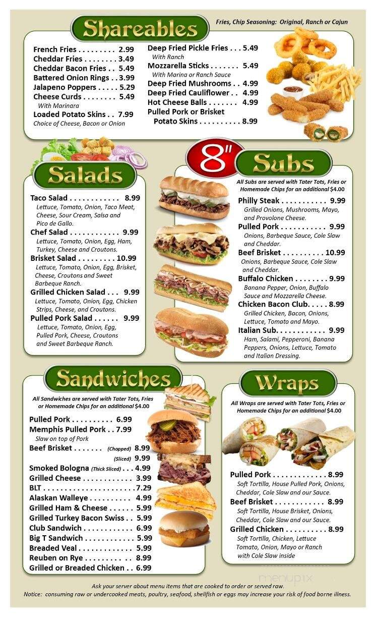 Smokin' Buckeye BBQ - Carey, OH menu_pic
