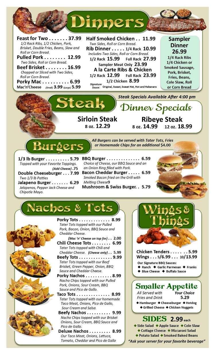 Smokin' Buckeye BBQ - Carey, OH menu_pic