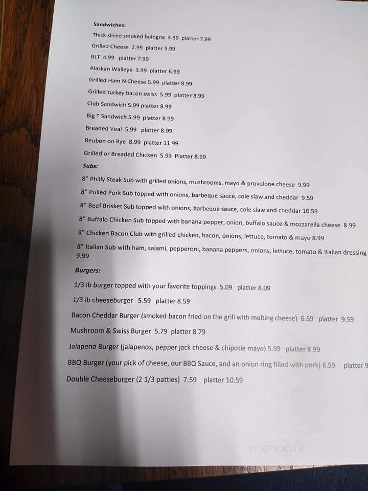 Smokin' Buckeye BBQ - Carey, OH menu_pic