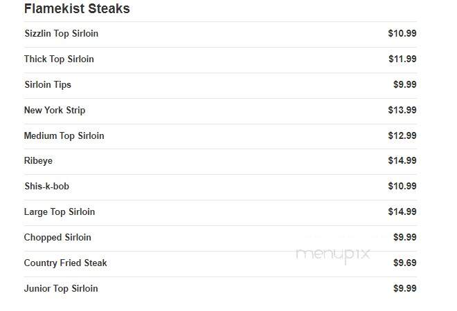 Western Sizzlin Steak House - Valdosta, GA menu_pic