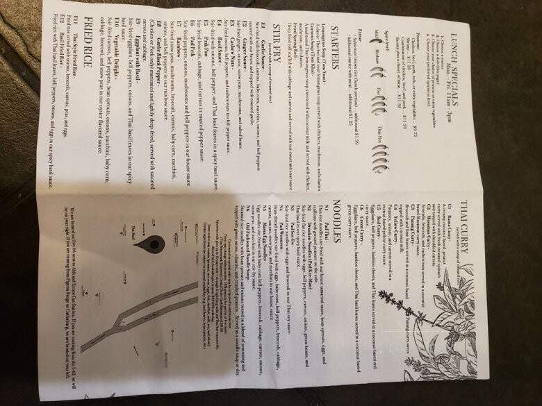 Thai Basil - Sevierville, TN menu_pic