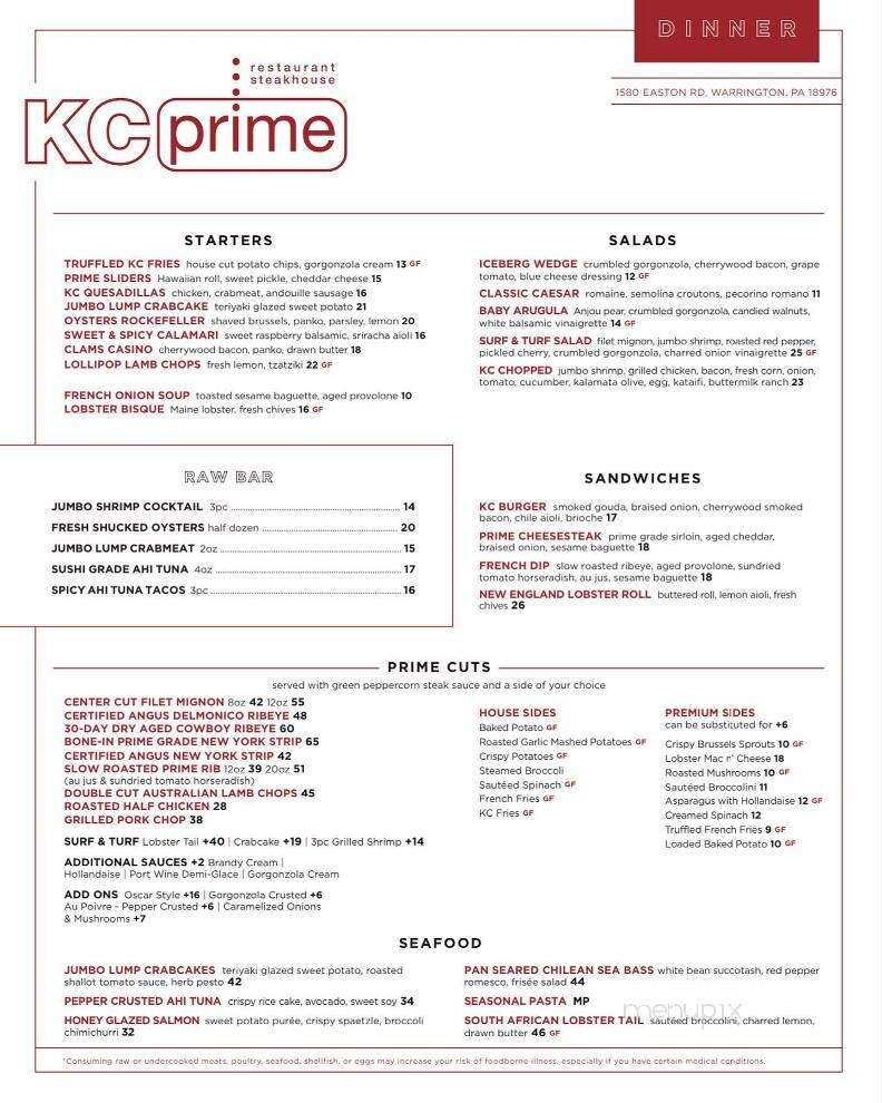 KC Prime Restaurant - Warrington, PA